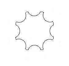 Cross-section of fluting